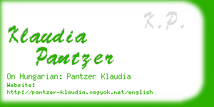 klaudia pantzer business card